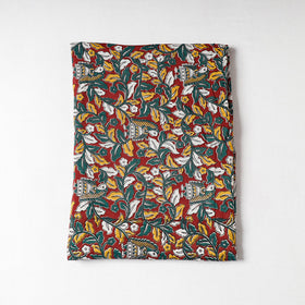 Buy Handpainted Srikalahasti Kalamkari Pen Work Chanderi Silk Precut Fabric Online l iTokri.com