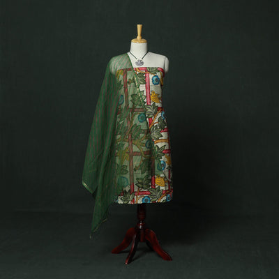 Handpainted srikalahasti pen kalamkari silk cotton 2pc
