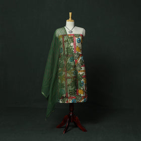 Handpainted srikalahasti pen kalamkari silk cotton 2pc