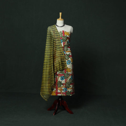 Handpainted srikalahasti pen kalamkari silk cotton 2pc