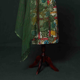 Handpainted srikalahasti pen kalamkari silk cotton 2pc