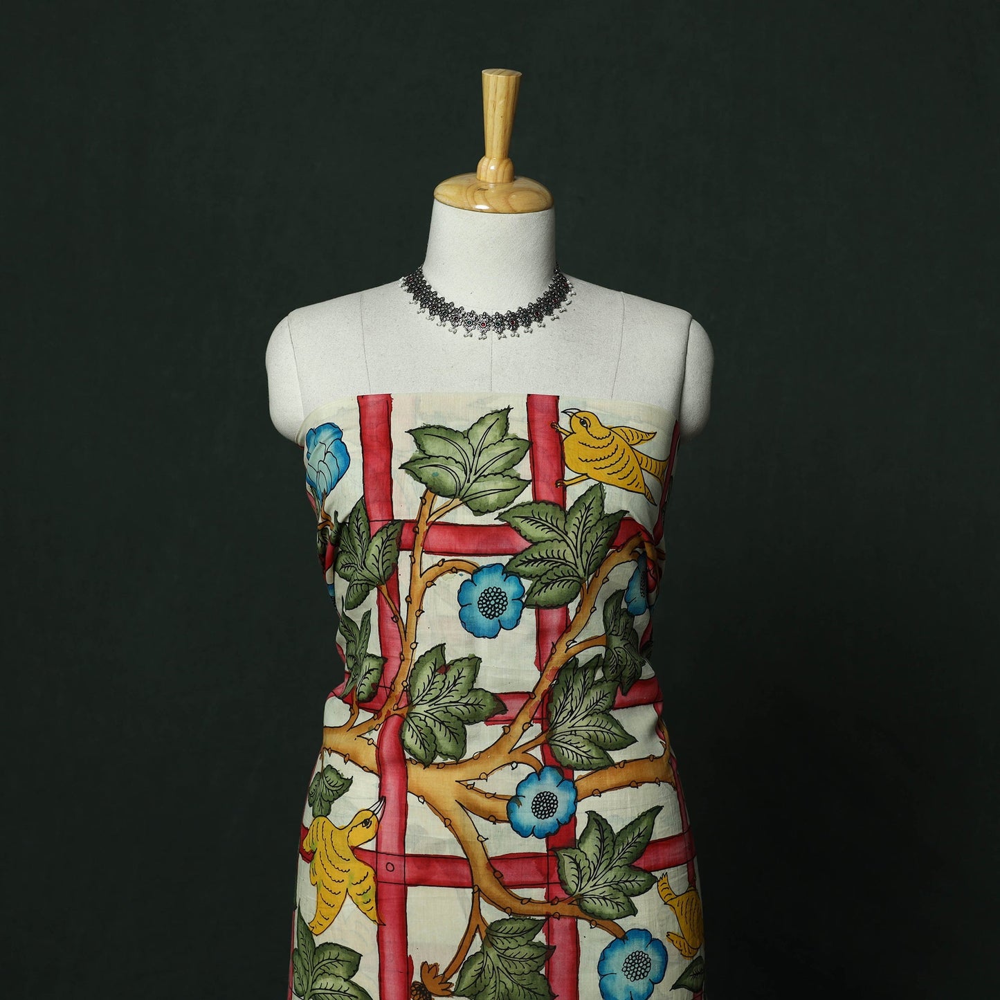 Handpainted srikalahasti pen kalamkari silk cotton 2pc