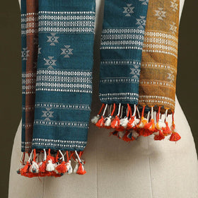 Multicolor - handwoven merino wool kutch bhujodi stole 25