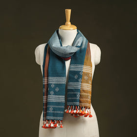 Multicolor - handwoven merino wool kutch bhujodi stole 25