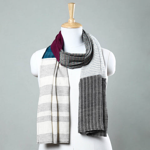 Buy Handwoven Organic Kala Cotton Tukdi Kaam Stole Online at iTokri.com