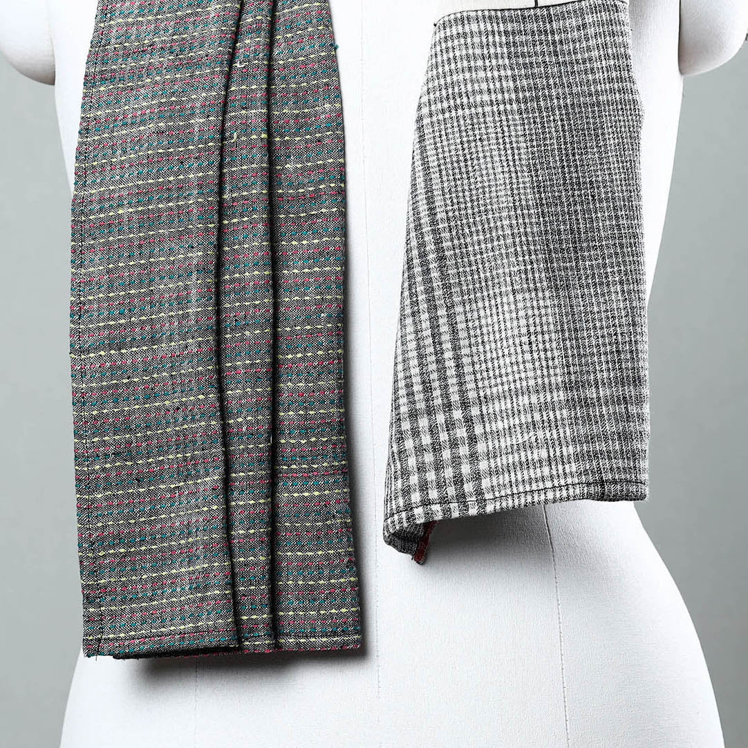  Handwoven Organic Kala Cotton Tukdi Kaam Stole 