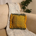 Multicolor - handwoven upcycled cotton cushion cover (12 x