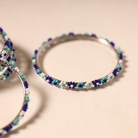 Multicolor - hapur flower beadwork bangles by aagaz (set