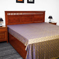  Himroo Handloom Jacquard Mercerized Cotton Double Bed Cover 