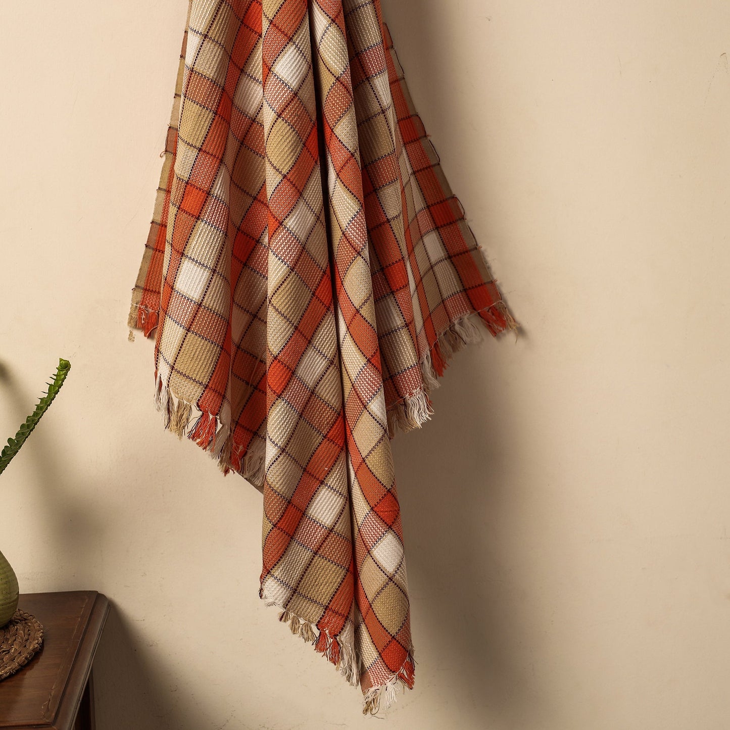 Multicolor - Honeycomb Handloom Cotton Bath Towel From Dehradun