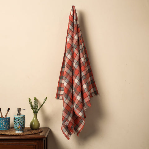 Multicolor - Honeycomb Handloom Cotton Bath Towel From Dehradun