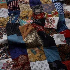 Multicolour Hand-Stitched Mosaic Cotton Kurta Material