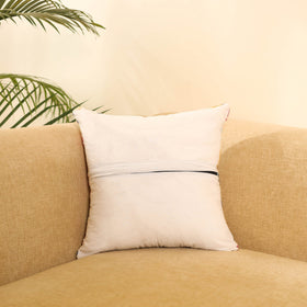 Multicolor Ikat Cotton with Ajrakh Modal Silk Cushion Cover