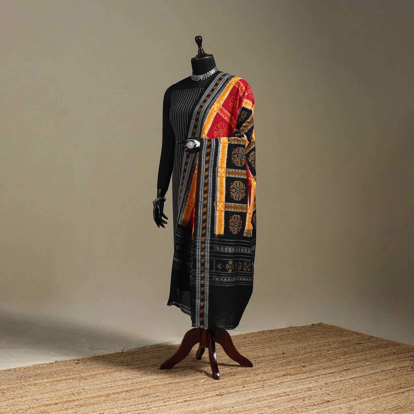 Multicolor - ikat handloom cotton sambalpuri dupatta 09