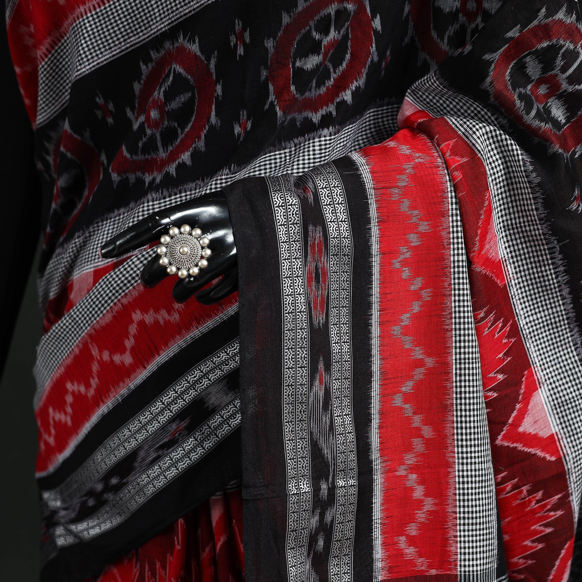 Ikat handloom cotton sambalpuri saree 02 - handcrafted