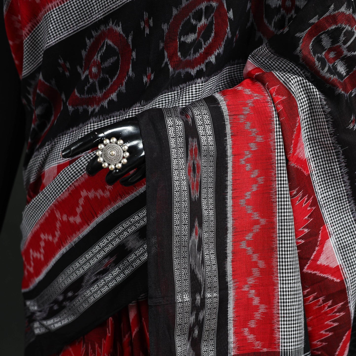 Ikat handloom cotton sambalpuri saree 02 - handcrafted