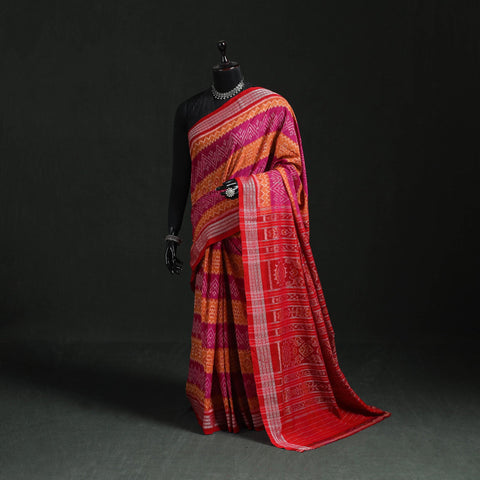Ikat handloom cotton sambalpuri saree 04 - handcrafted