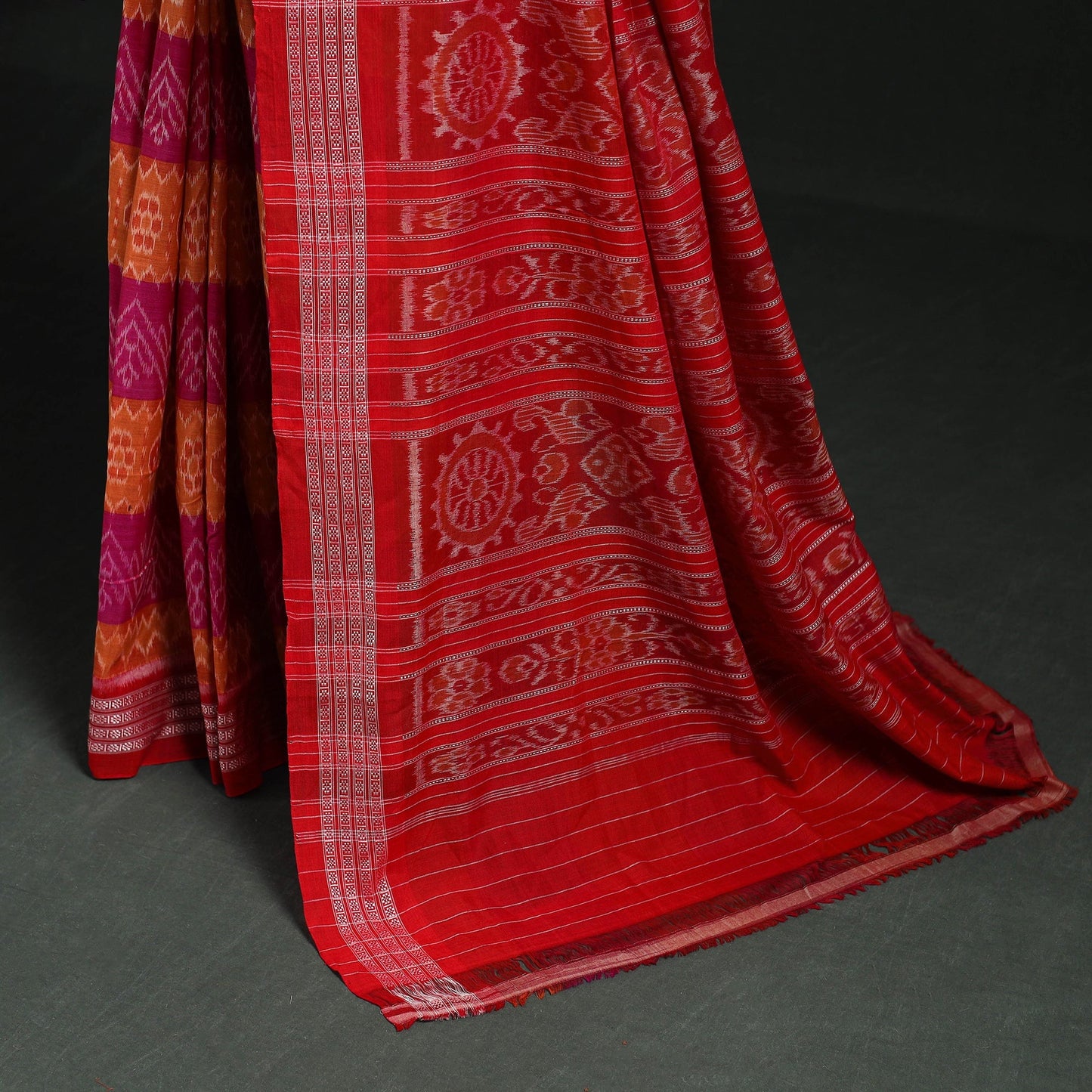 Ikat handloom cotton sambalpuri saree 04 - handcrafted