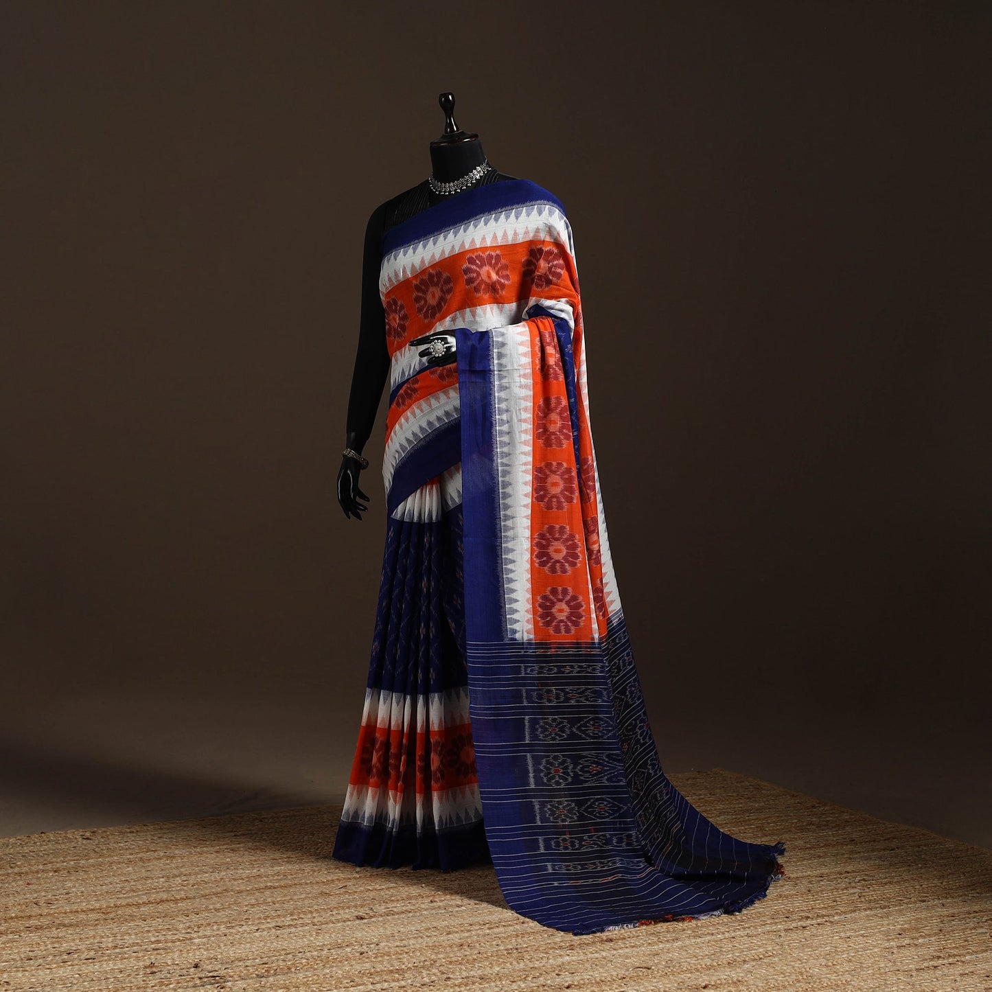 Ikat handloom cotton sambalpuri saree 04 - handcrafted