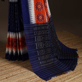 Ikat handloom cotton sambalpuri saree 04 - handcrafted