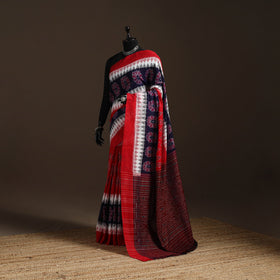 Ikat handloom cotton sambalpuri saree 11 - handcrafted