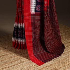 Ikat handloom cotton sambalpuri saree 11 - handcrafted