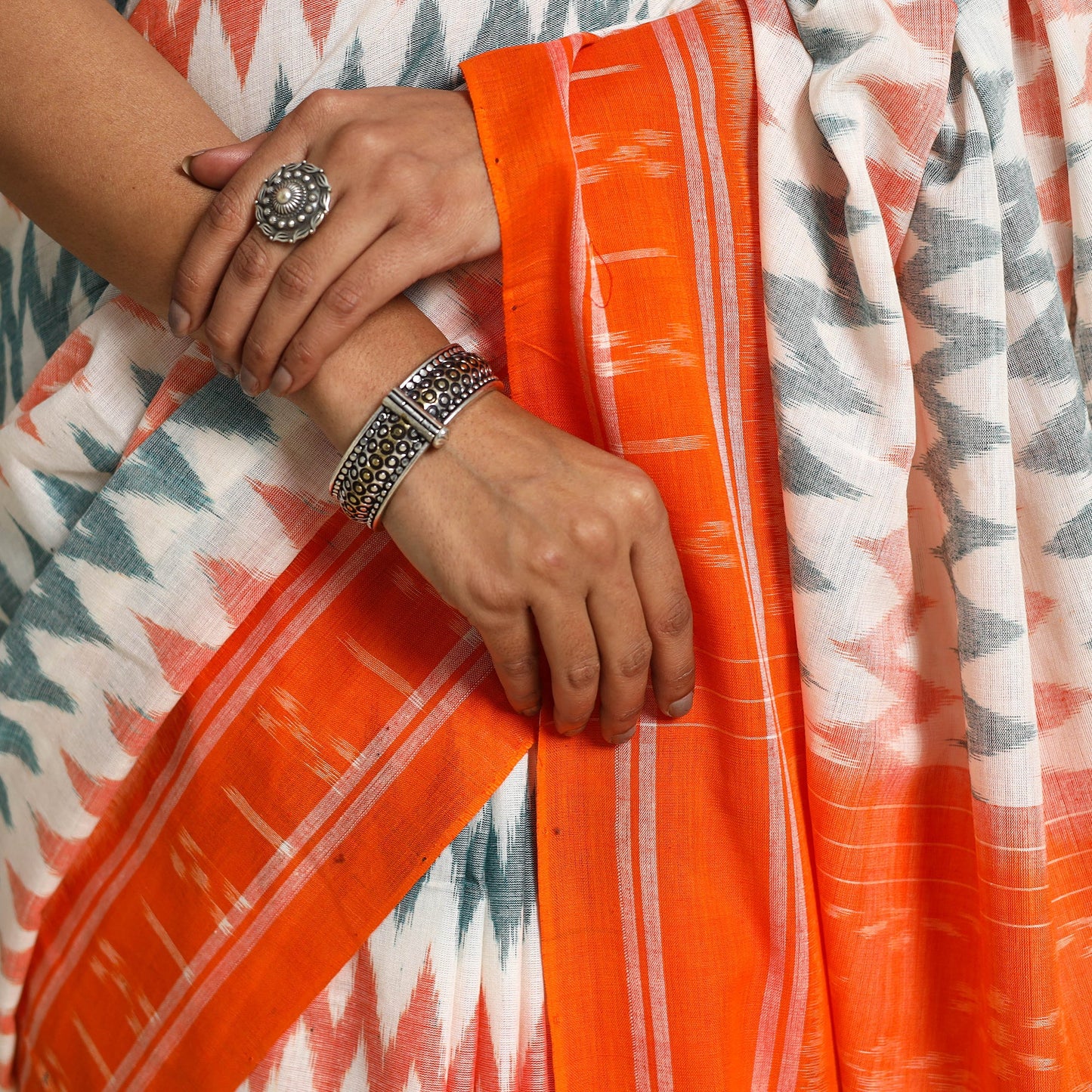  Multicolor Ikat Handloom Cotton Sambalpuri Saree