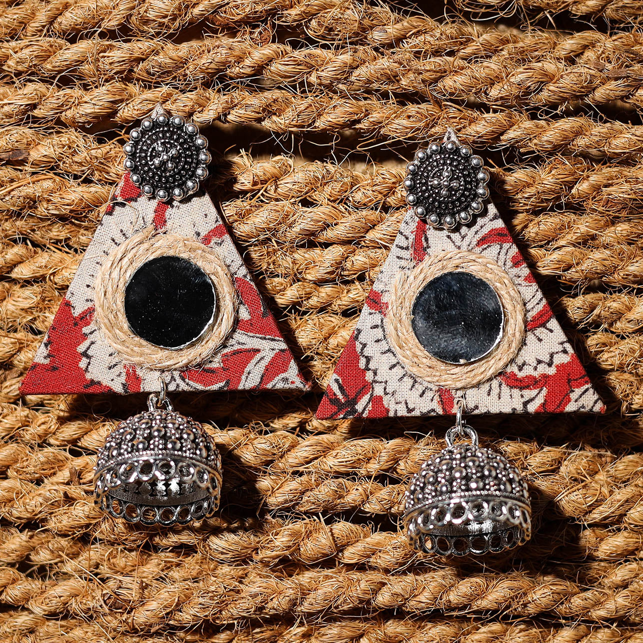 Multicolor - ikra handcrafted gs fabart jhumki earrings