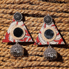 Multicolor - ikra handcrafted gs fabart jhumki earrings