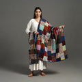  Multicolor Indigo Cotton Reversible Patchwork Dupatta