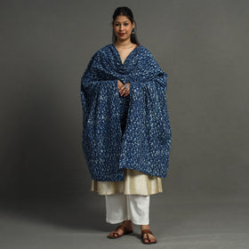  Indigo Reversible Patchwork Cotton Dupatta 33 