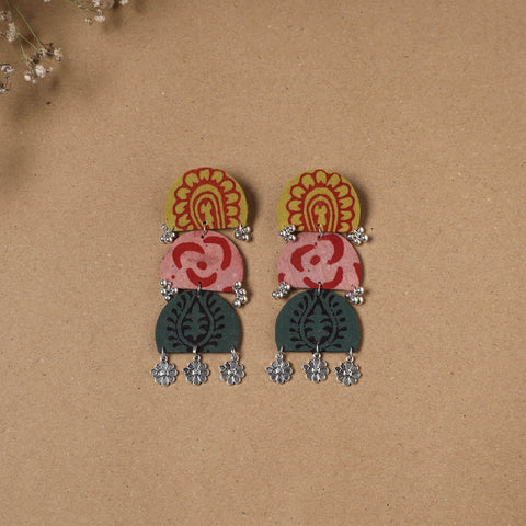 Ishika ghungroo work fabart handmade earrings - handcrafted