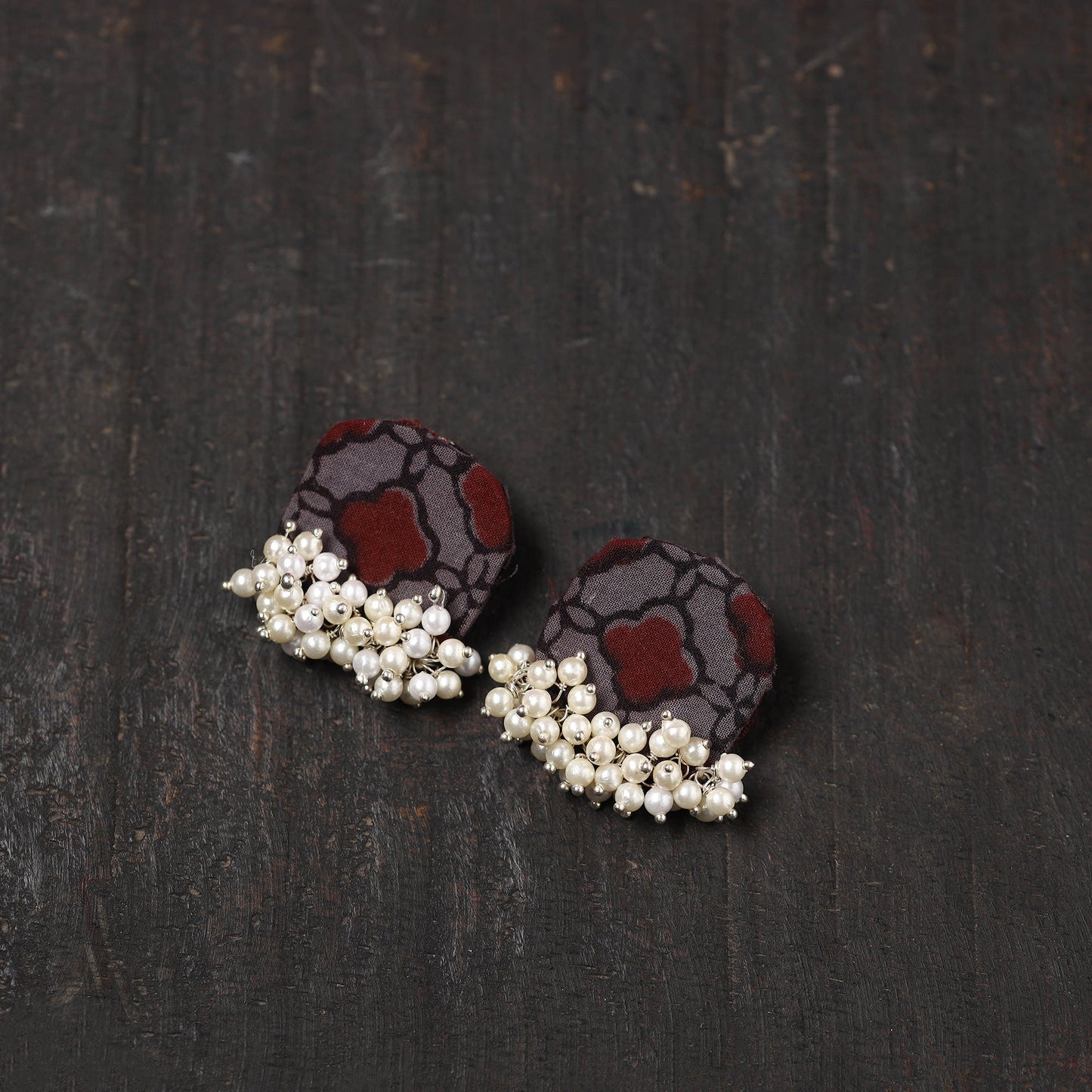  Ishra Fabart Handmade Pearl Earrings