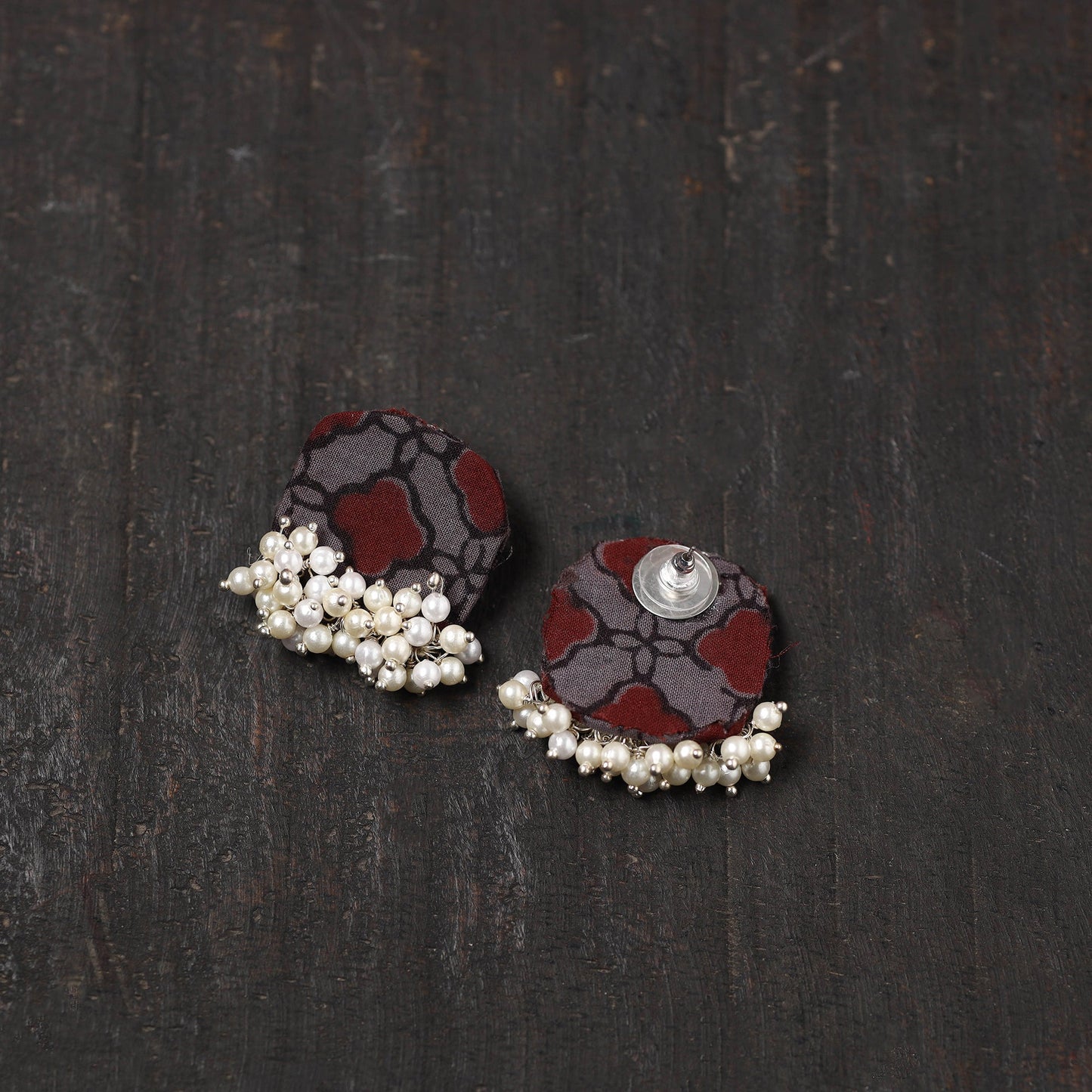  Ishra Fabart Handmade Pearl Earrings