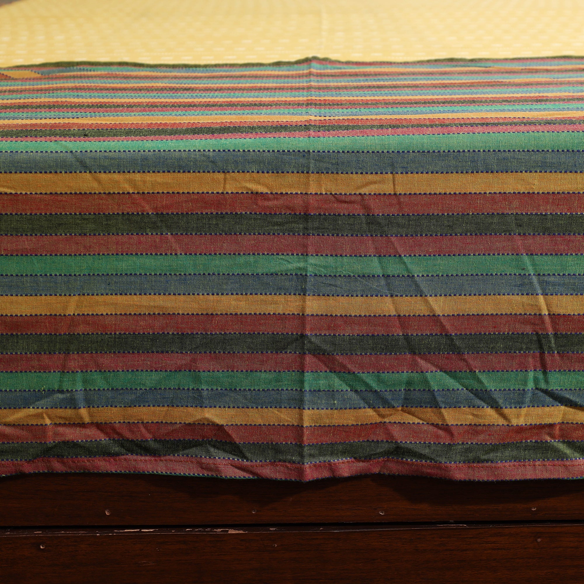 Buy Jacquard Patchwork Cotton Double Bed Cover with Pillow Covers Online at iTokri.com