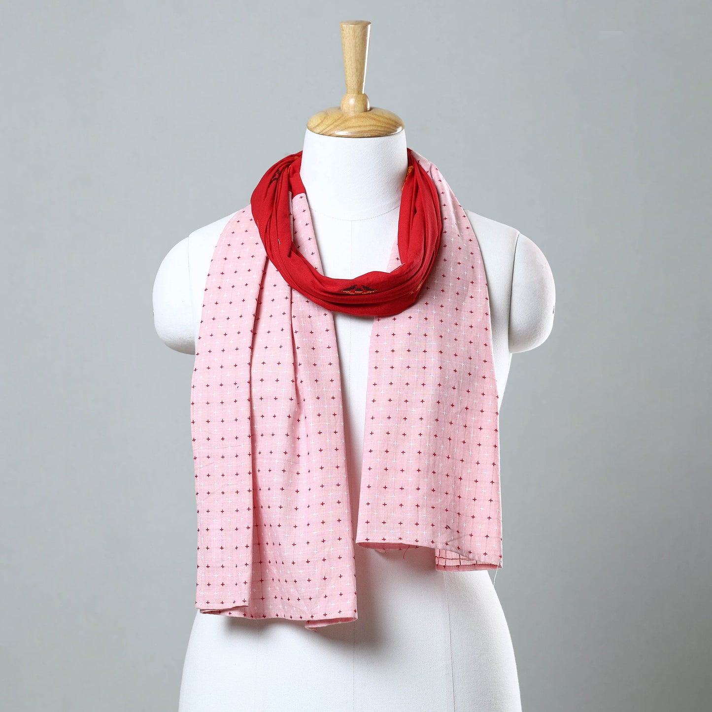 Multicolor - jacquard patchwork cotton stole 06