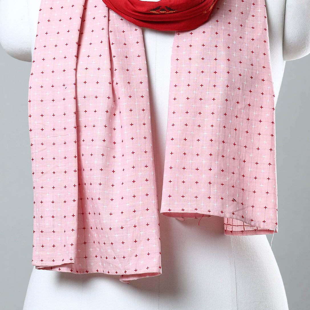 Multicolor - jacquard patchwork cotton stole 06