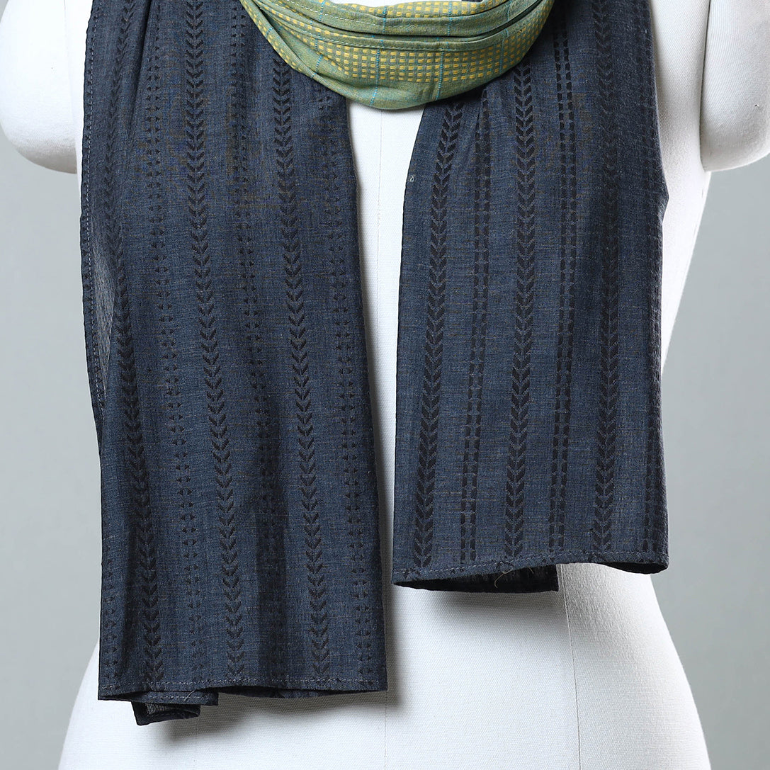 Multicolor - jacquard patchwork cotton stole 31