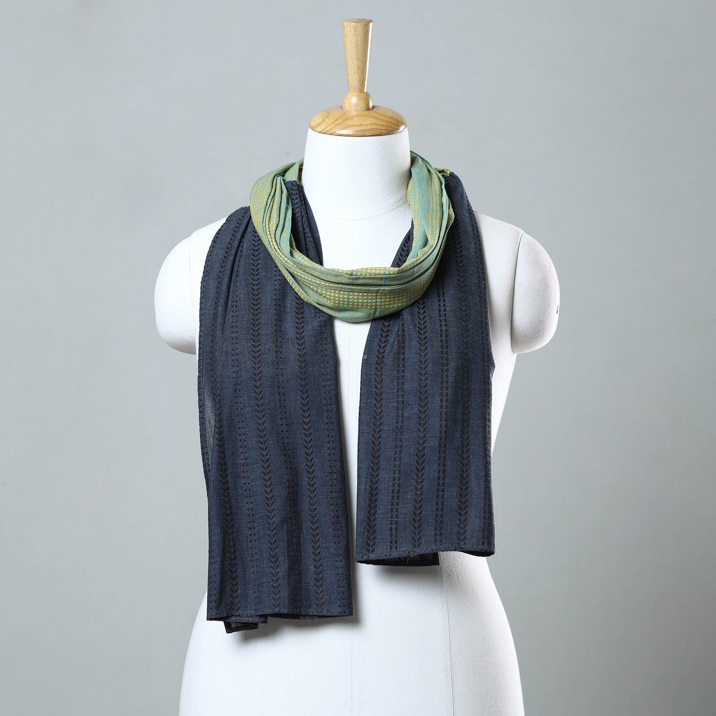 Multicolor - jacquard patchwork cotton stole 31