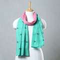 Multicolor - jacquard patchwork cotton stole 66