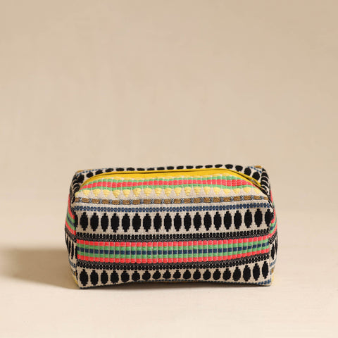  Multicolor Jacquard Weave Cotton Toiletry Pouch 