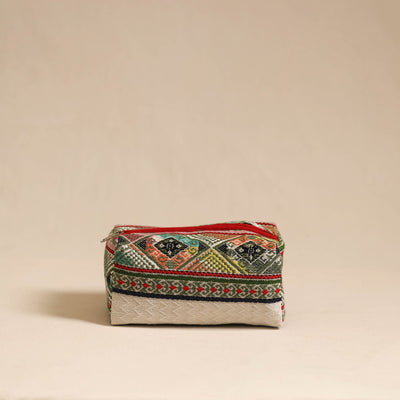  Multicolor Jacquard Weave Cotton Toiletry Pouch 