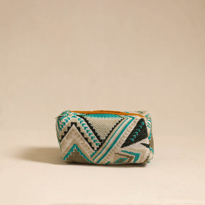  Multicolor Jacquard Weave Cotton Toiletry Pouch 