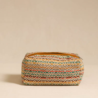  Multicolor Jacquard Weave Cotton Toiletry Pouch 