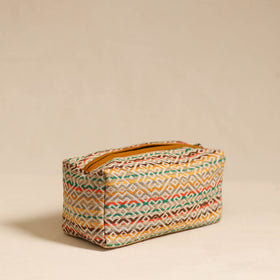  Multicolor Jacquard Weave Cotton Toiletry Pouch 