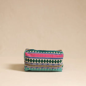  Multicolor Jacquard Weave Cotton Toiletry Pouch 