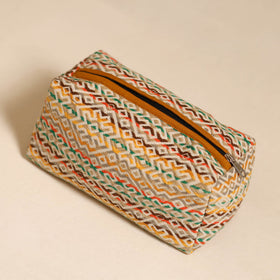  Multicolor Jacquard Weave Cotton Toiletry Pouch 