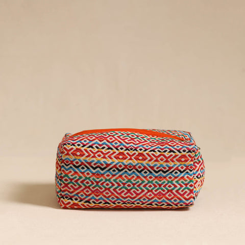  Multicolor Jacquard Weave Cotton Toiletry Pouch 