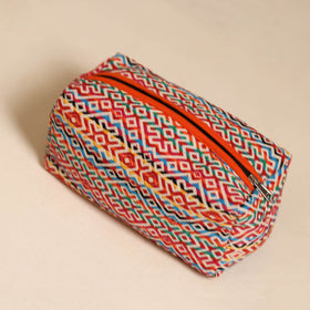  Multicolor Jacquard Weave Cotton Toiletry Pouch 