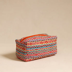  Multicolor Jacquard Weave Cotton Toiletry Pouch 